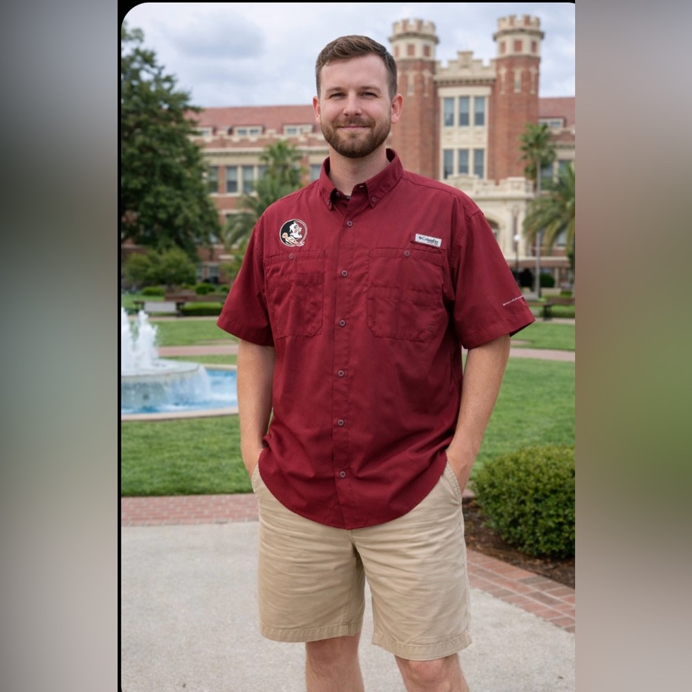 Columbia Seminole’s Men's Maroon Short Sleeve Shirt